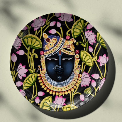 Shreenathji Mukh Ceramic Plate for Home Decor
