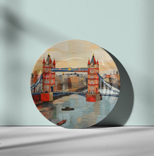 London Bridge Ceramic Travel Wall Plate for Home Decor