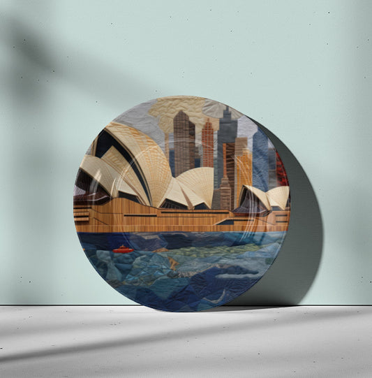 Sydney Opera House Ceramic Travel Wall Plate for Home Decor