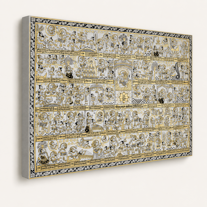 Hanuman Chalisa Framed Artwork for Home Decor | Indian Spiritual Wall Art