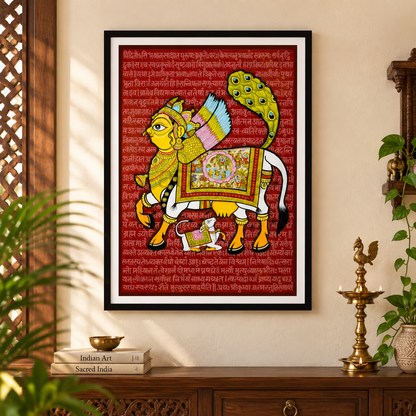 Kamdhenu – Wish-Fulfilling Cow | Vastu Wall Art for Abundance & Prosperity
