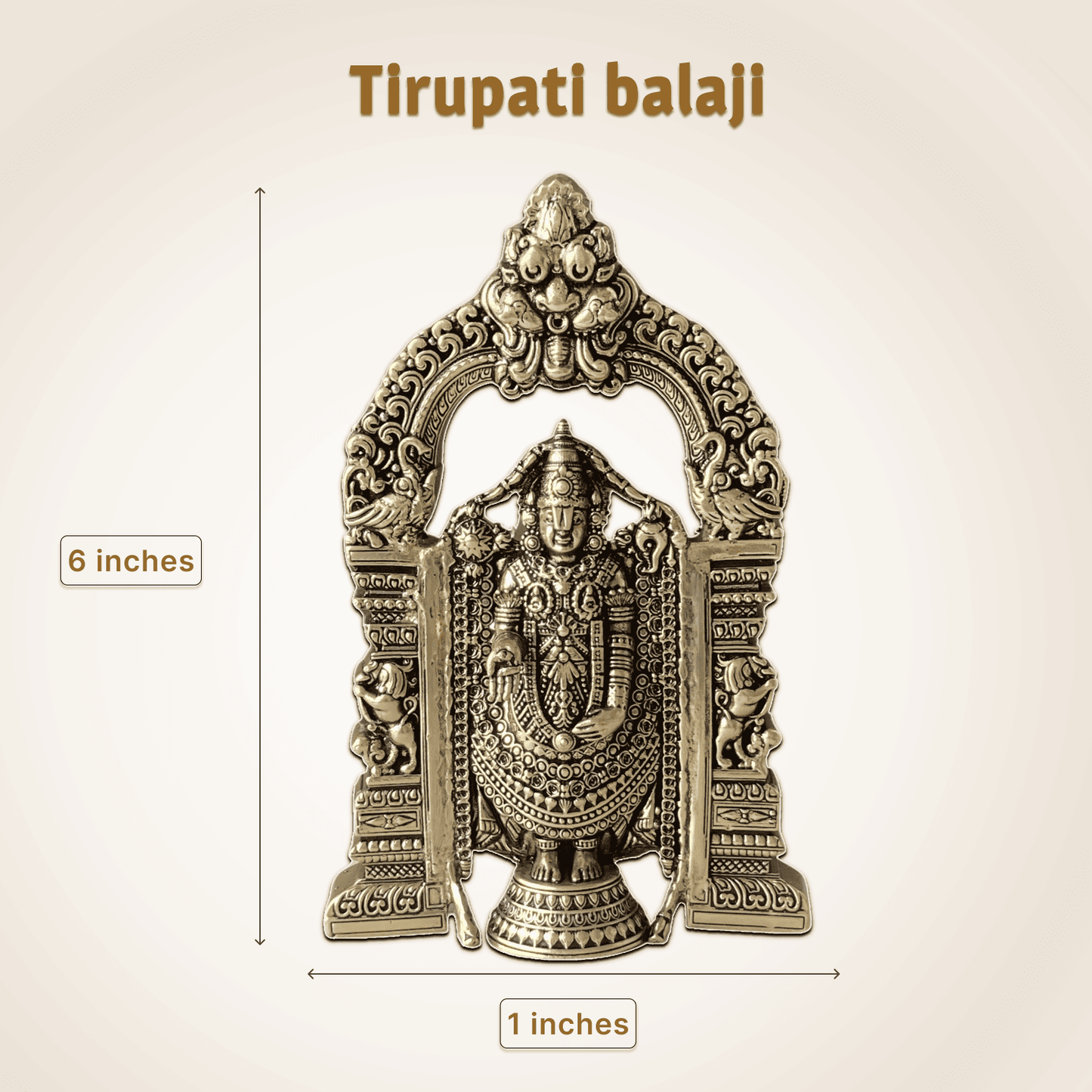 Tirupati Balaji Brass Idol – Perfect for Temple & Gifting