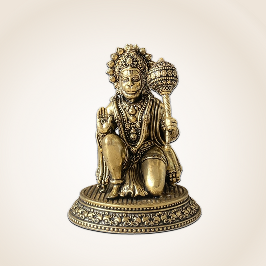 Hanumanji Brass Idol for Home Vastu and Decor by the Atrang