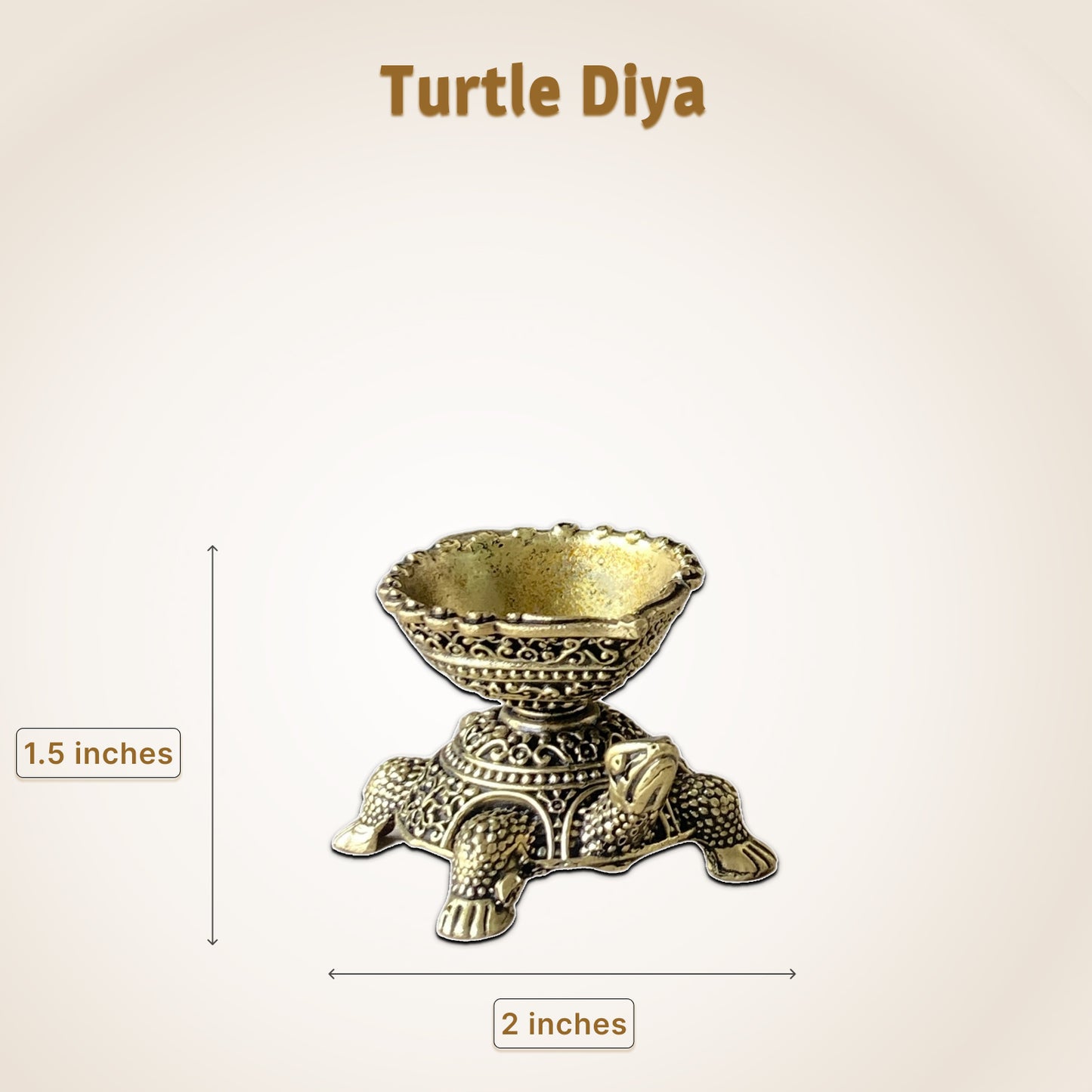 Tortoise Diya - Set of 2