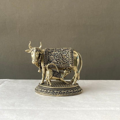 Cow with Calf - Kamdhenu - With Stand