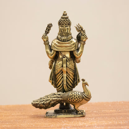 Lord Kartikeya Brass Idol – Symbol of Wisdom, Victory & Divine Strength