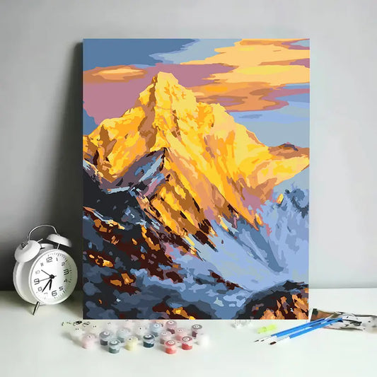 Kailash Mansarovar Mountain Paint by Numbers Kit - 16X12 inch (30X40cm)