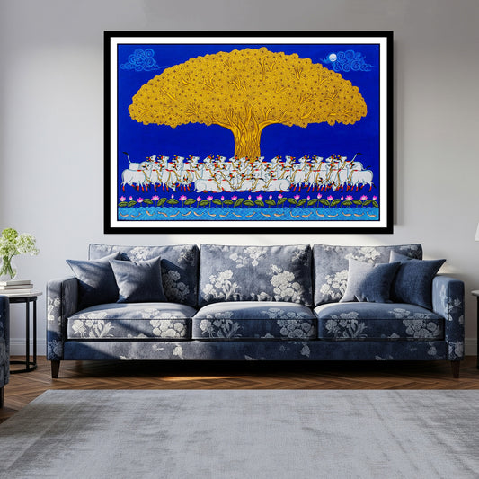 Tree of Life Pichwai Artwork – Vastu-Inspired Life of Tree Painting for Positive Energy & Home Decor
