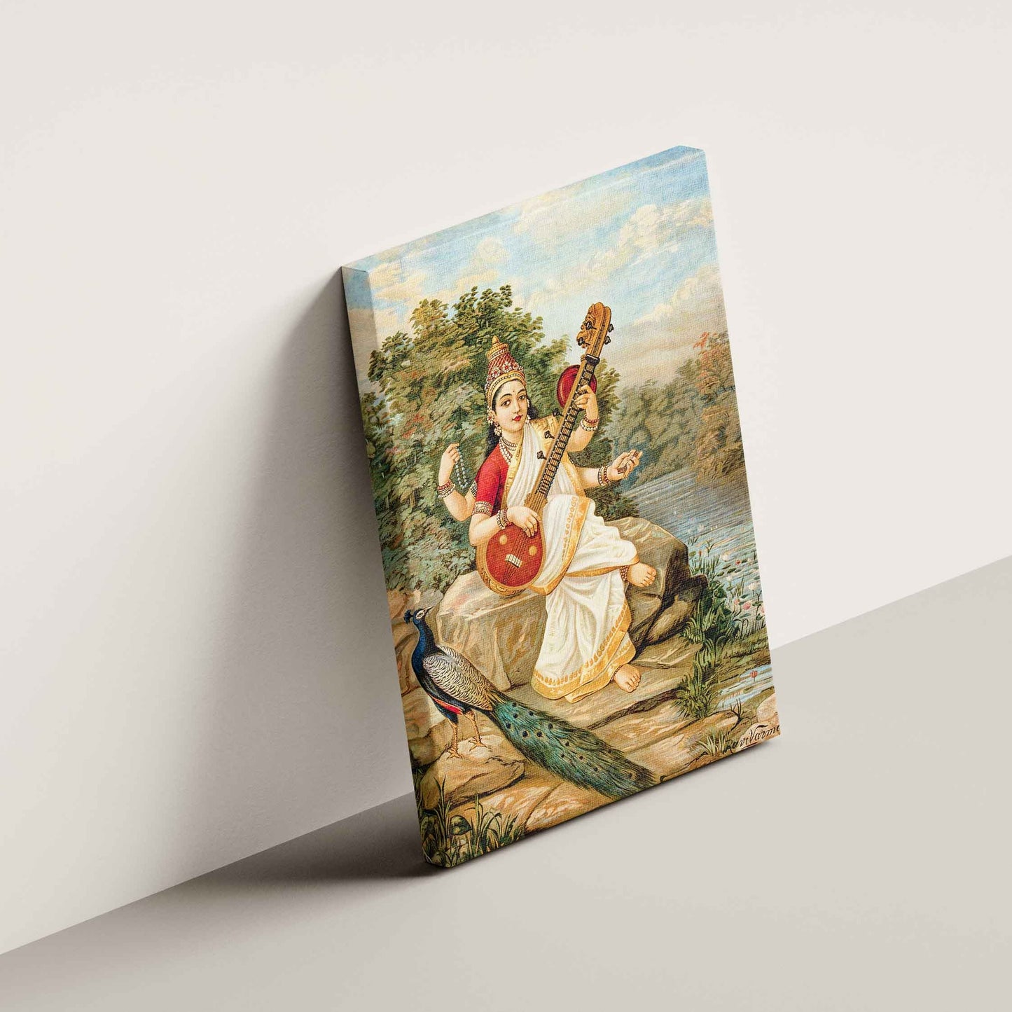 Goddess Saraswati Maa Vastu Painting for Wall Decor