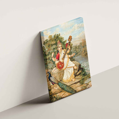 Goddess Saraswati Maa Vastu Painting for Wall Decor