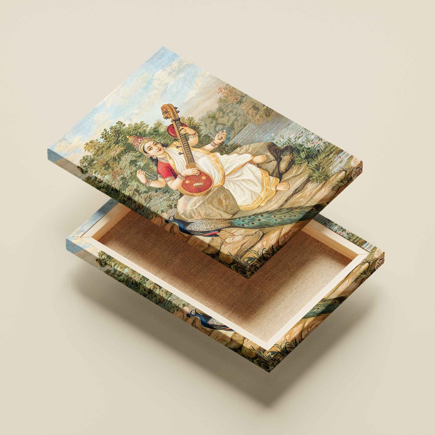 Goddess Saraswati Maa Vastu Painting for Wall Decor