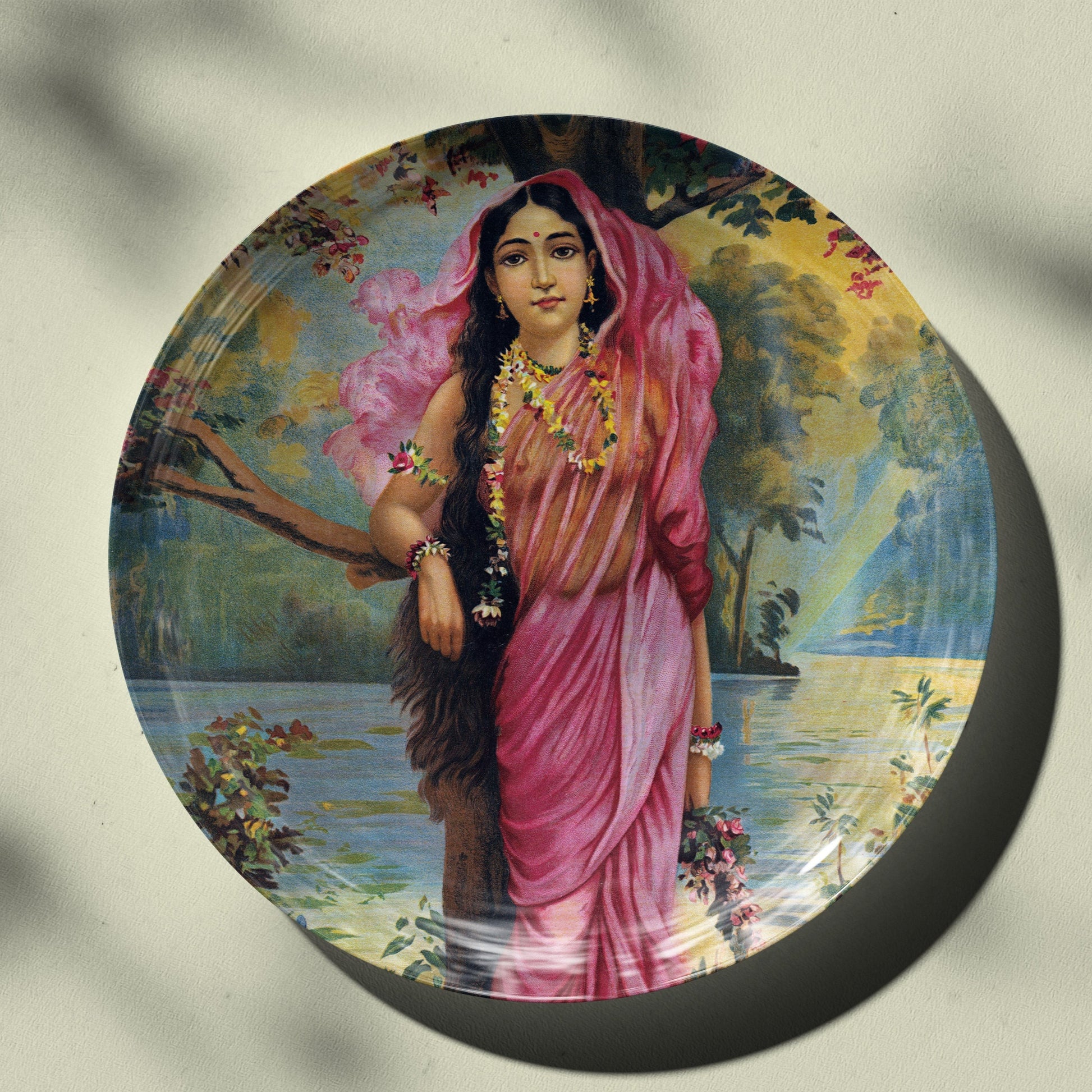 Vasantika (Goddess of Spring) Wall Decor Plates by The Atrang for beautiful Indian Homes