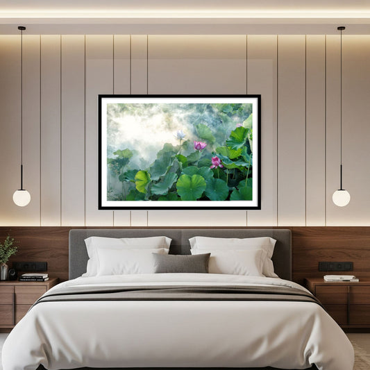 Lotus vastu frame artwork for bedroom home decor by The Atrang