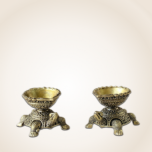 Tortoise Diya - Set of 2