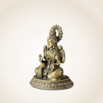 Goddess Laxmi Brass Idol - For Positive Energy & Daily Worship
