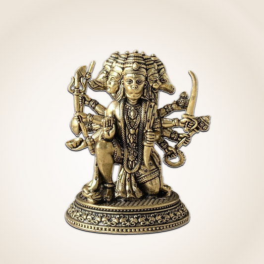 Panchmukhi Hanuman Brass Idol - For Protection & Power