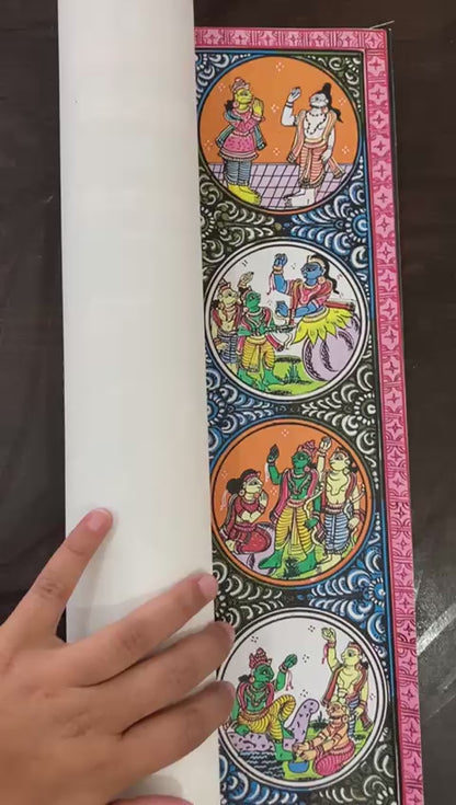 Ram Darbar Sacred Pattachitra Art Painting for Wall Home Decor