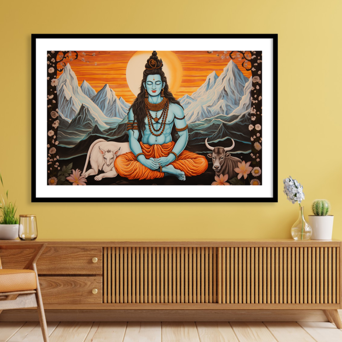 Lord Shivji Spiritual Vastu Painting for Home Wall Decor