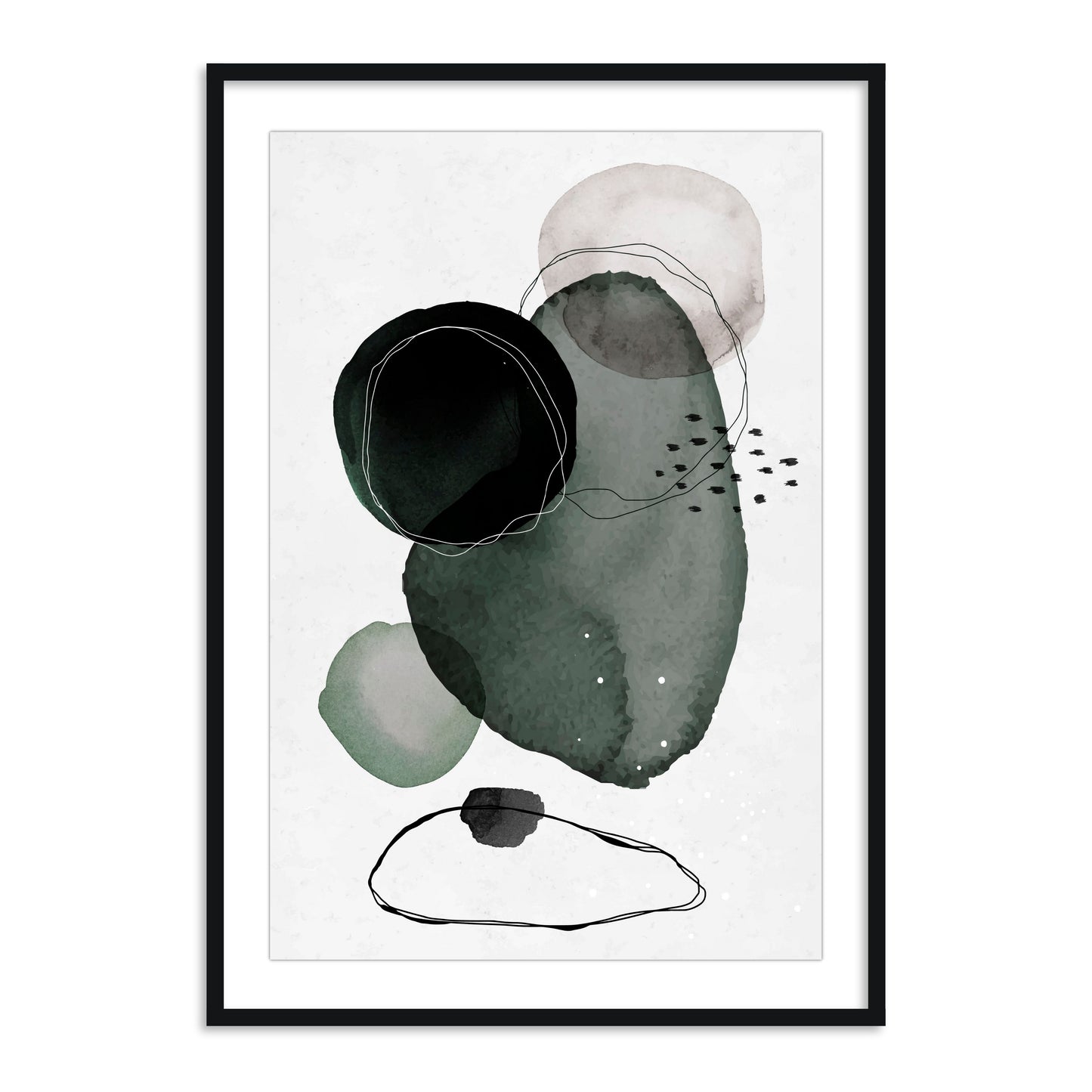 Ink Black White Painting | Abstract Fine Art