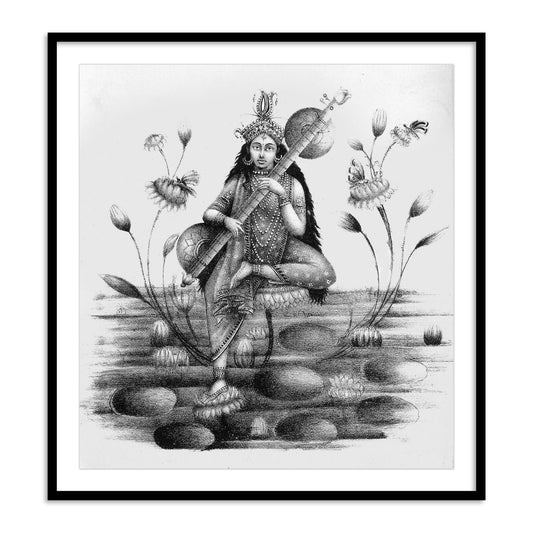 Sarasvati Holding a Musical Instrument - The Atrang