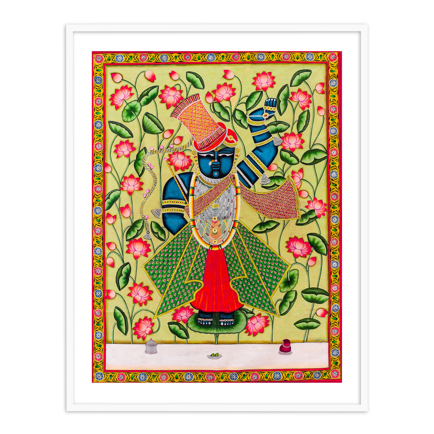 Divine Lord Shrinathji | Talai Pichwai Indian Art Painting