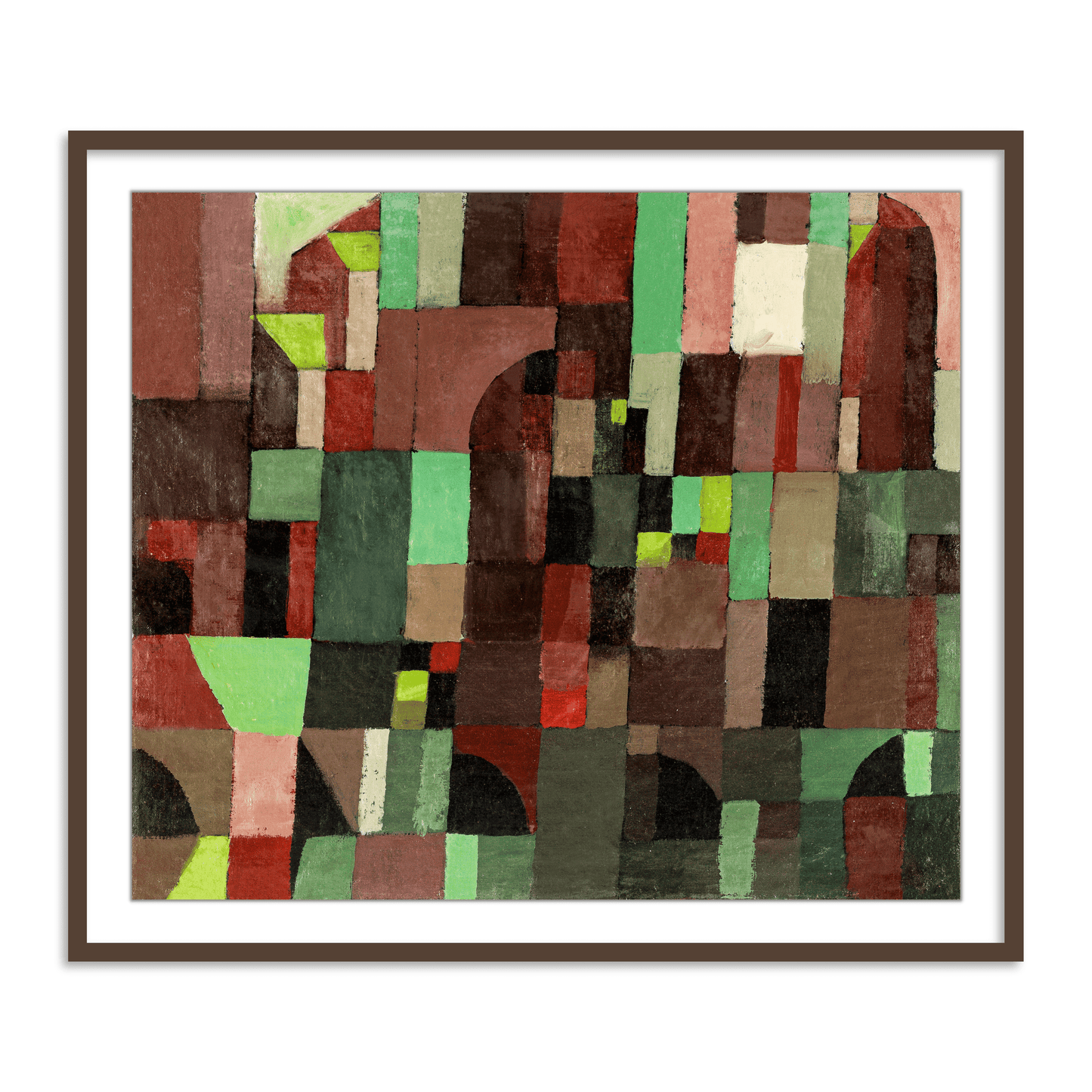 Red and Green Architecture by Paul Klee