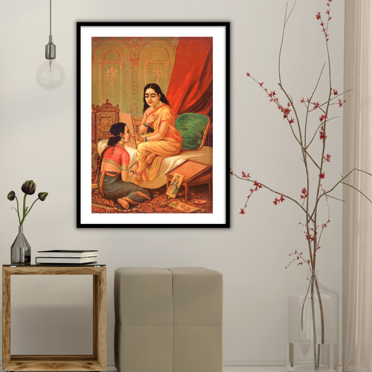 Chitralekha by Raja Ravi Varma  Wall Art Painting for Home Decor