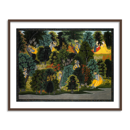 Krishna Longing for Radha | Indian Folk Art Painting for Home Decor - The Atrang