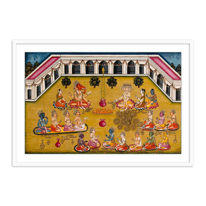 Lord Ganesh and Skanda Framed Wall Art - The Atrang