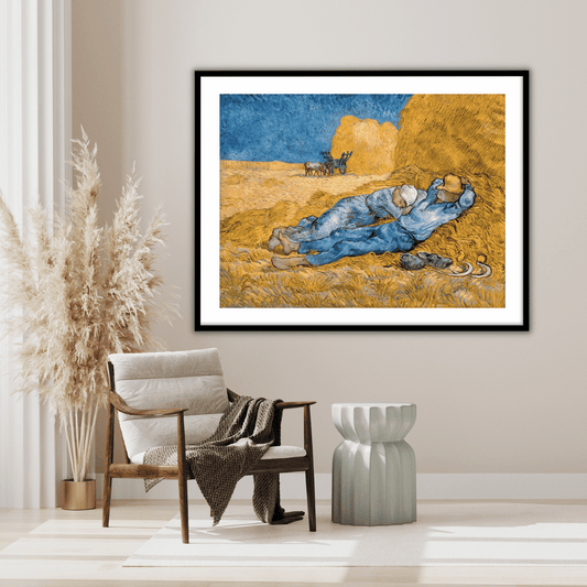 The Siesta by Vincent Van Gogh Famous Painting Wall Art