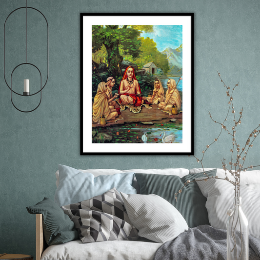 Adi Shankaracharya by Raja Ravi Varma Wall Art Painting for Home Decor