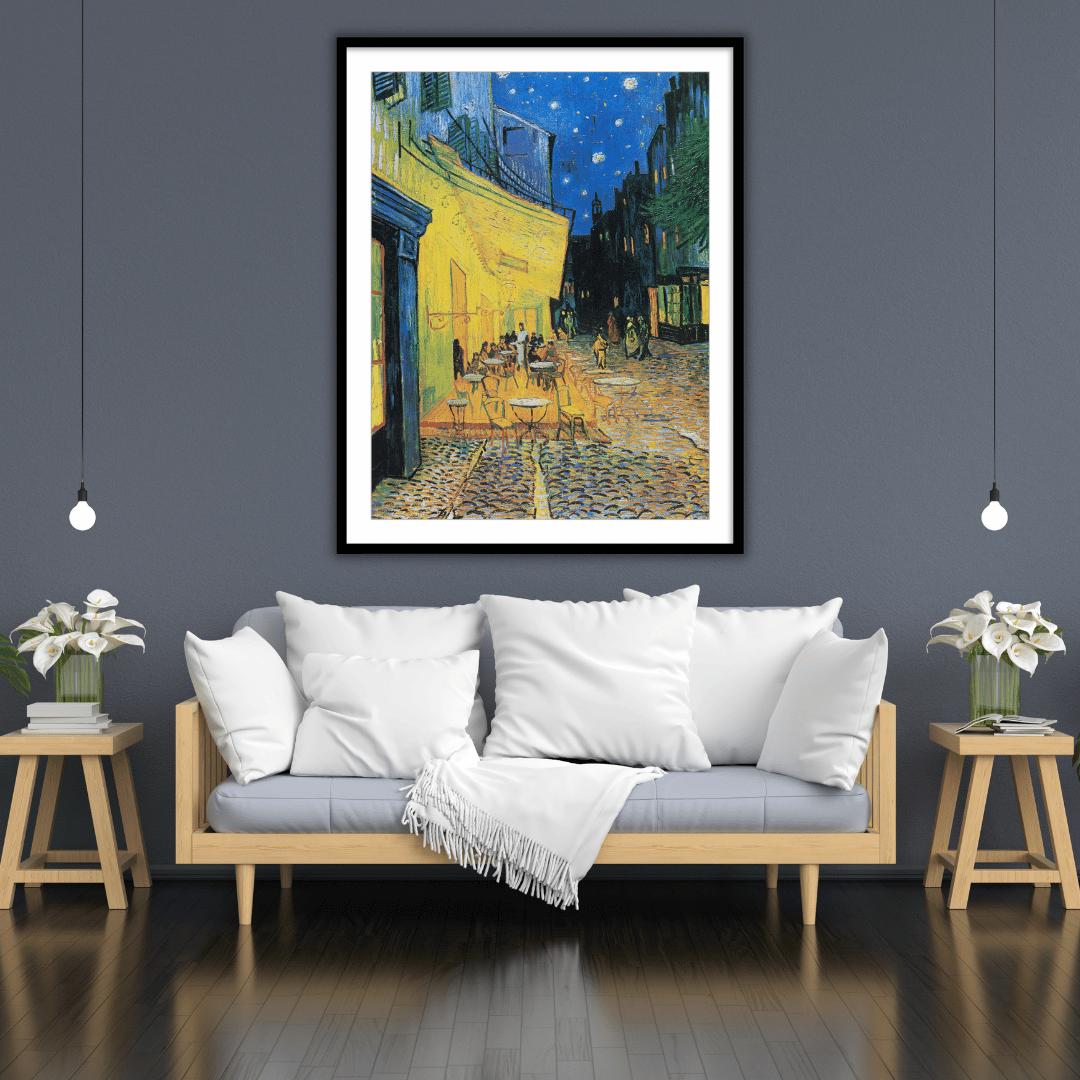 Café Terrace at Night by Vincent Van Gogh Famous Painting Wall Art
