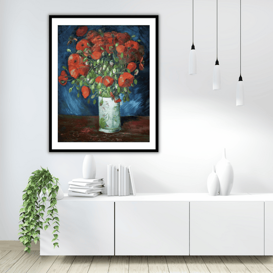 Vase with Poppies by Vincent Van Gogh Famous Painting Wall Art
