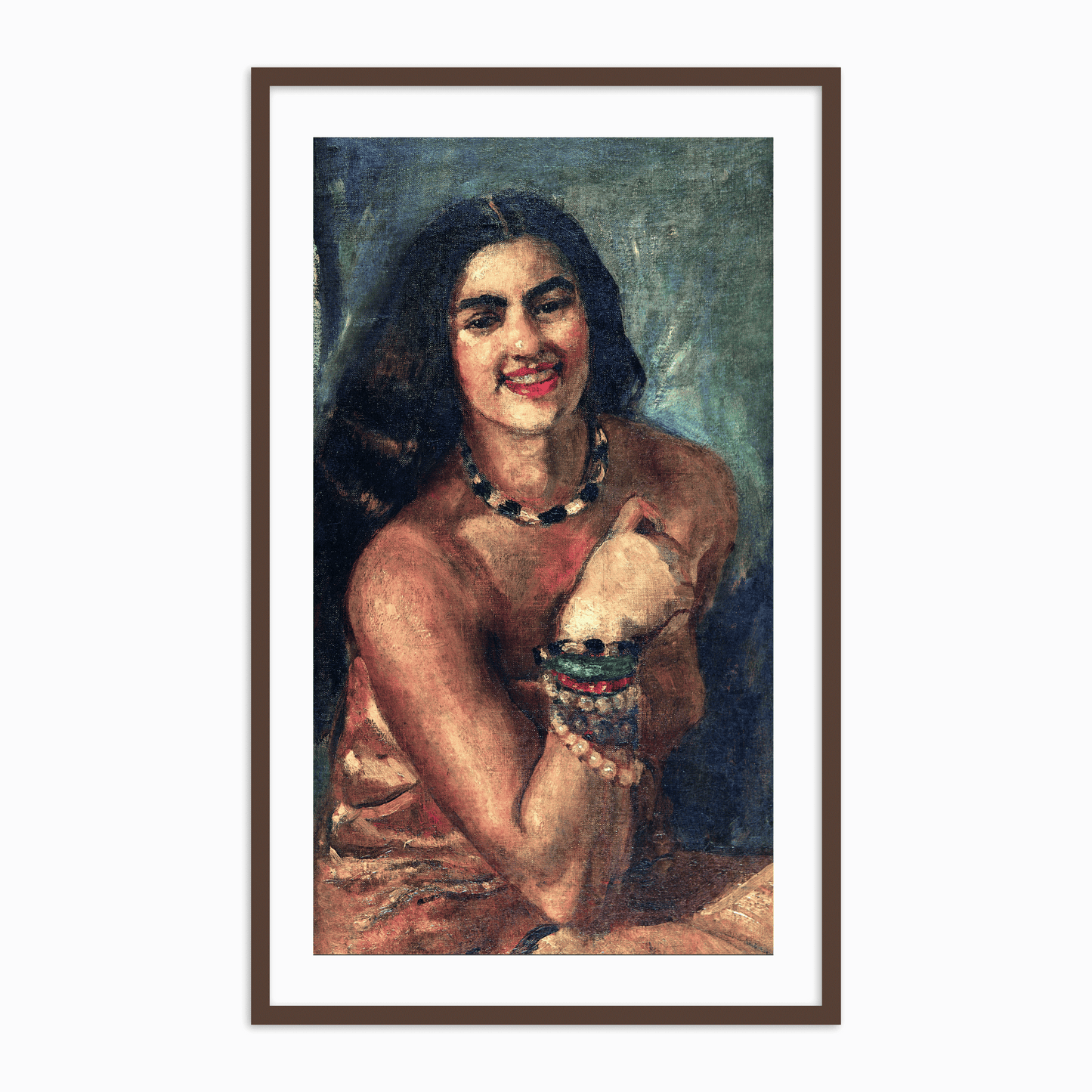 Self Portrait Famous Wall Art Painting by Amrita Sher-Gil