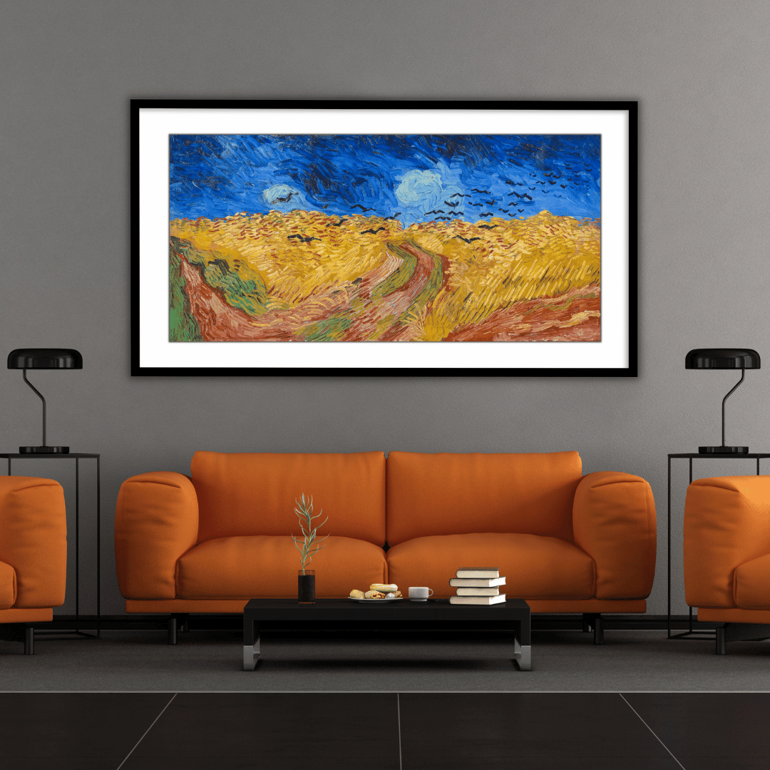 Wheatfield with Crows by Vincent Van Gogh Famous Painting Wall Art
