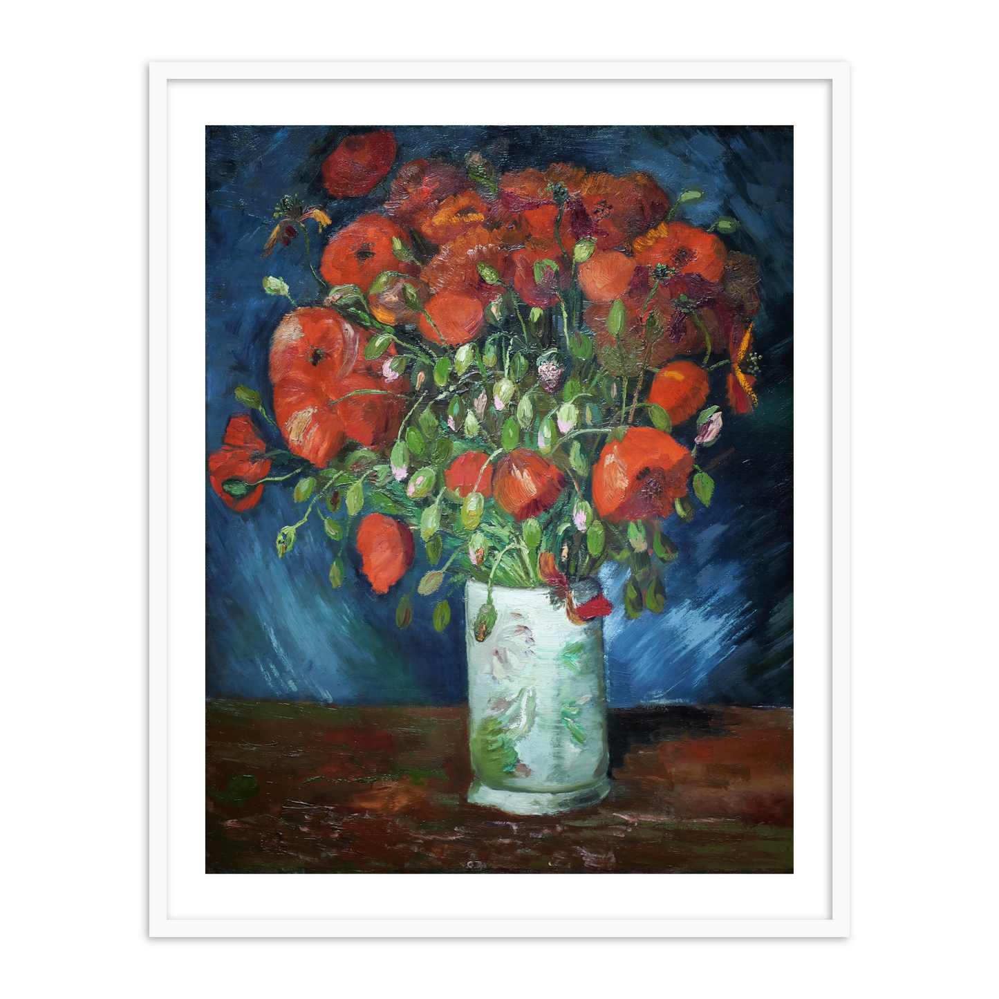 Vase with Poppies by Vincent Van Gogh Famous Painting Wall Art