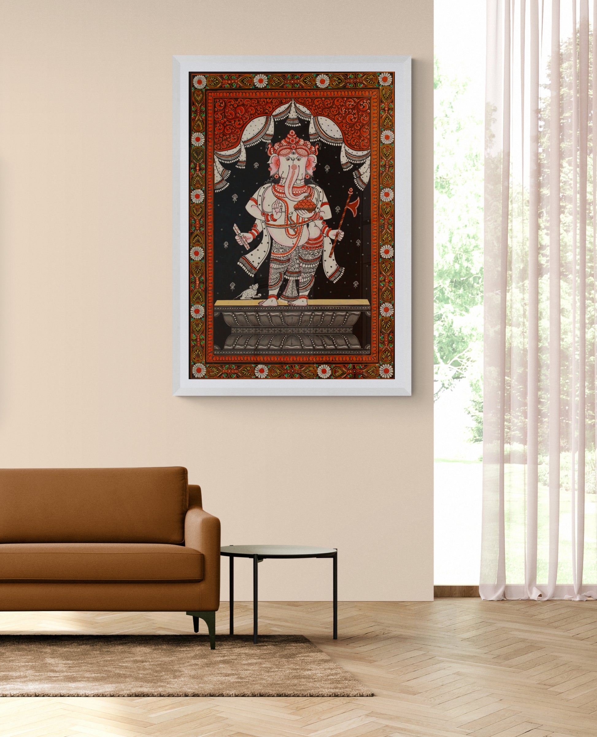 The Ganesha Art Pattachitra Painting | Pattachitra Framed Wall Art - The Atrang