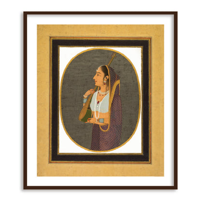 Court lady singing Mughal Wall Art for Home Decor - The Atrang
