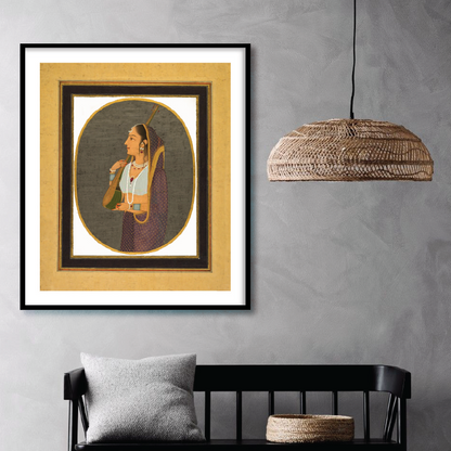 Court lady singing Mughal Wall Art for Home Decor - The Atrang