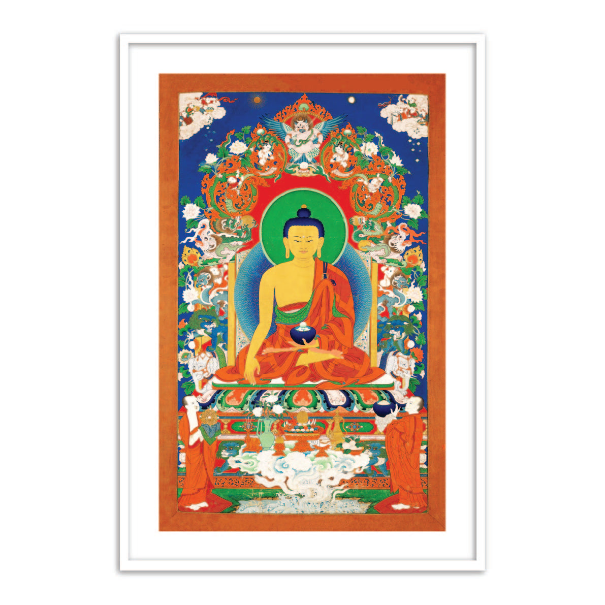 The Buddha, Gouache Tibetan Art Painting for Home Wall decor