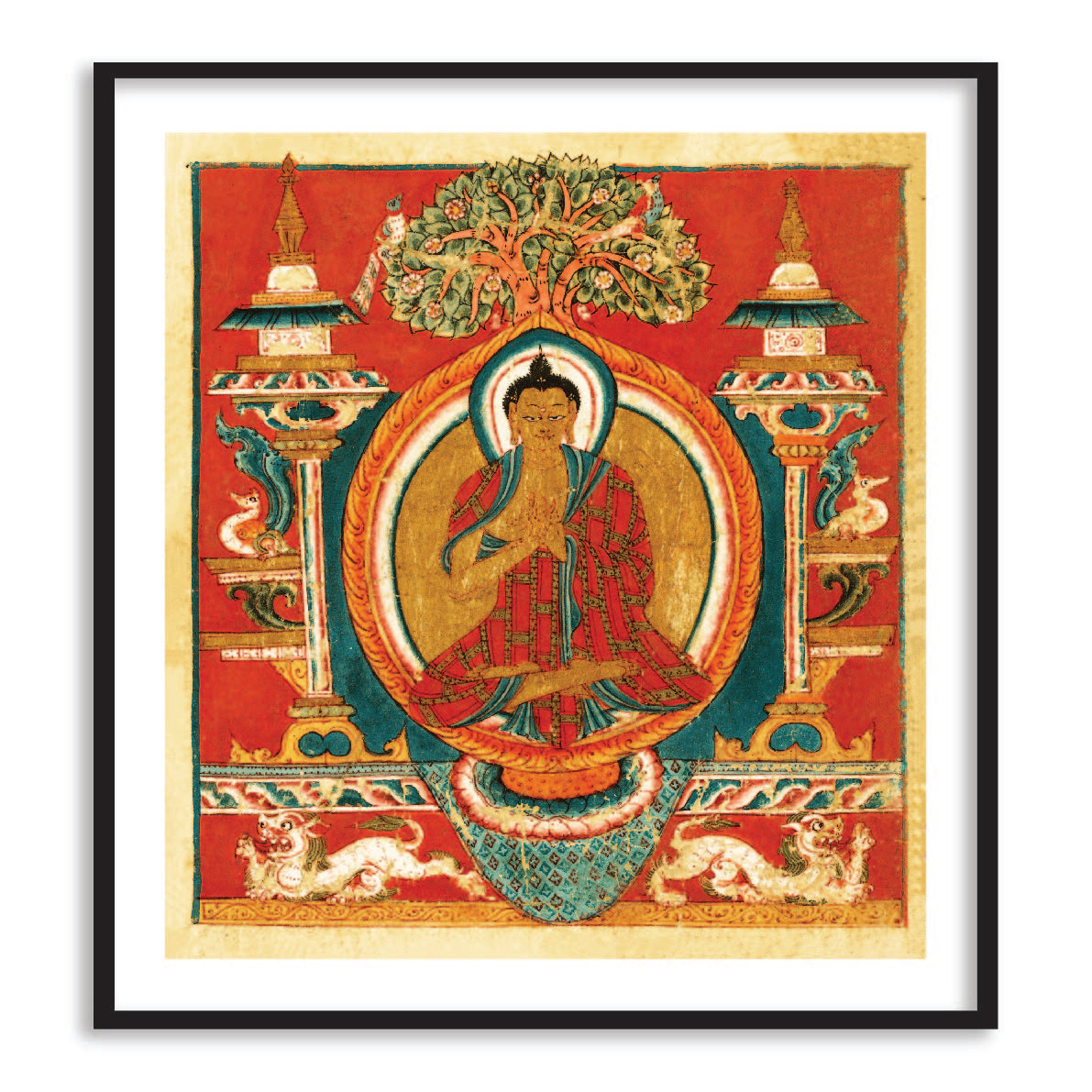 Preaching Sakyamuni Tibetian Art Painting for Home Wall Decor