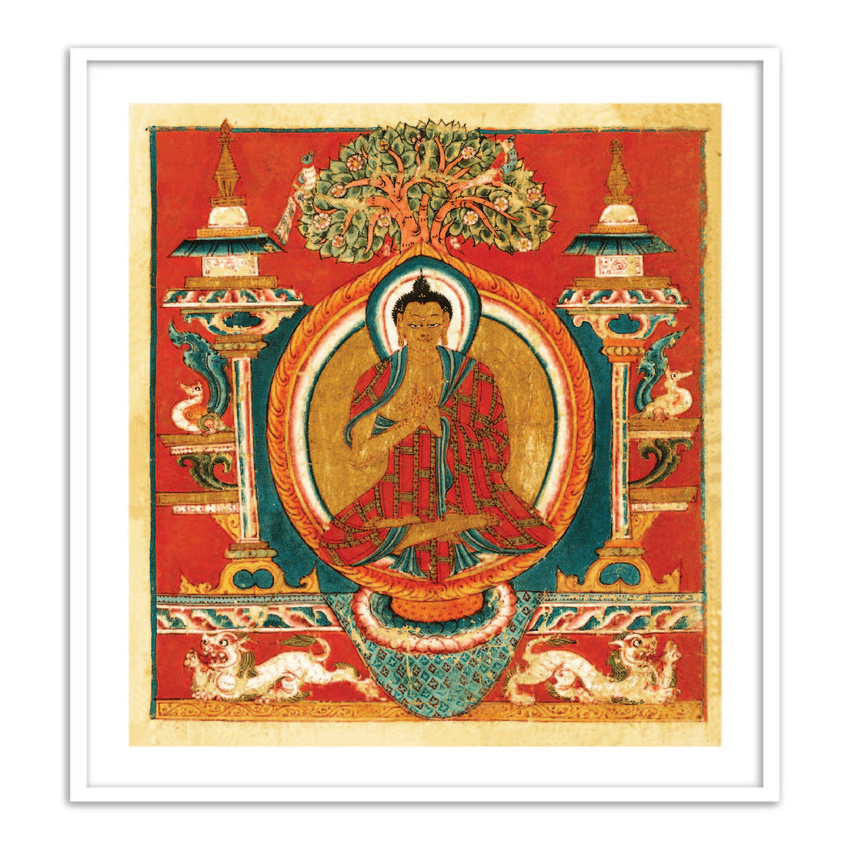 Preaching Sakyamuni Tibetian Art Painting for Home Wall Decor