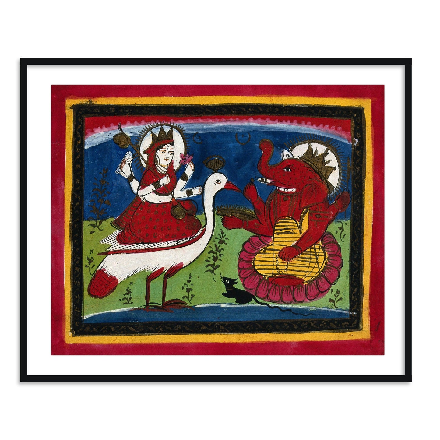 Laxmi and Ganesh Framed Wall Art - The Atrang