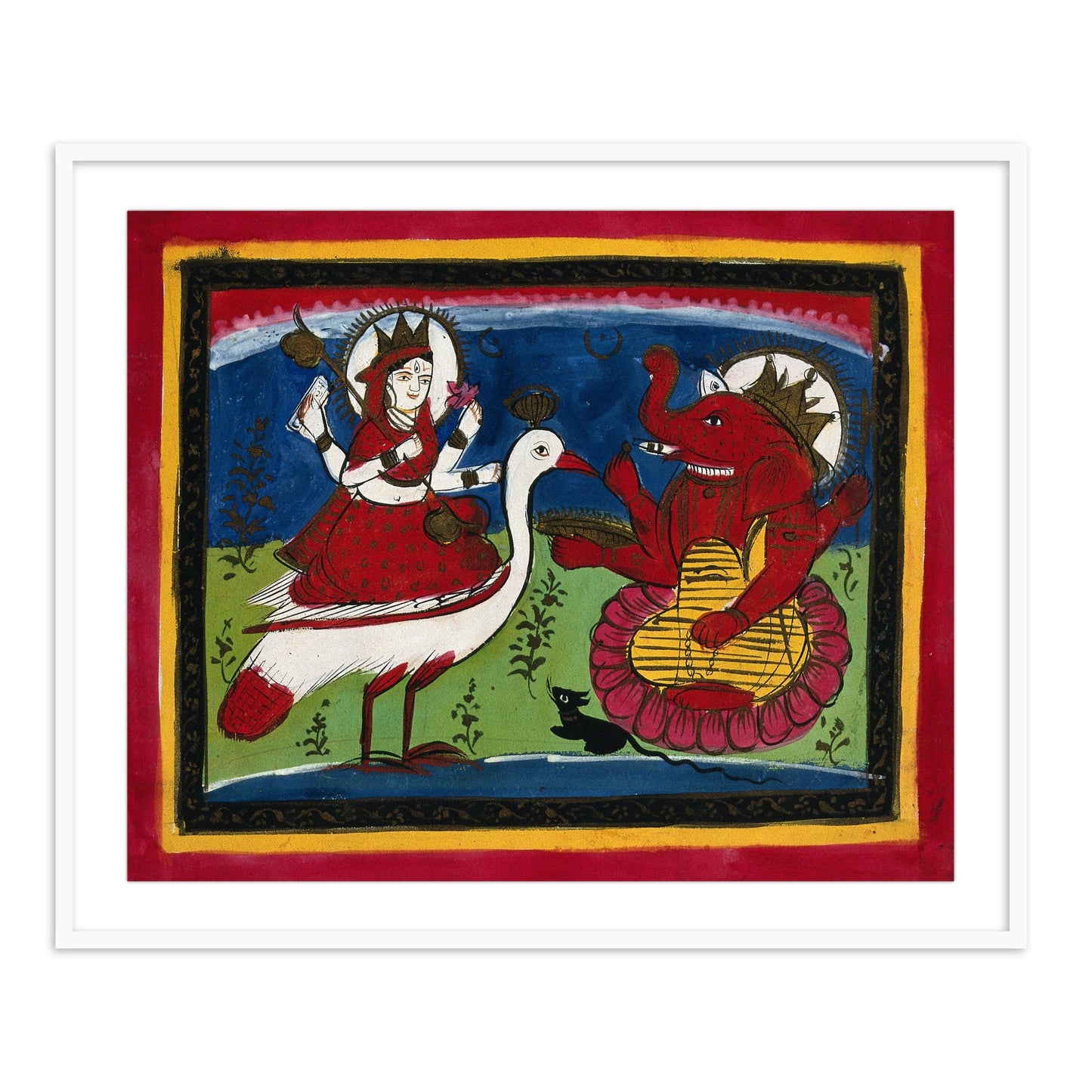 Laxmi and Ganesh Framed Wall Art - The Atrang