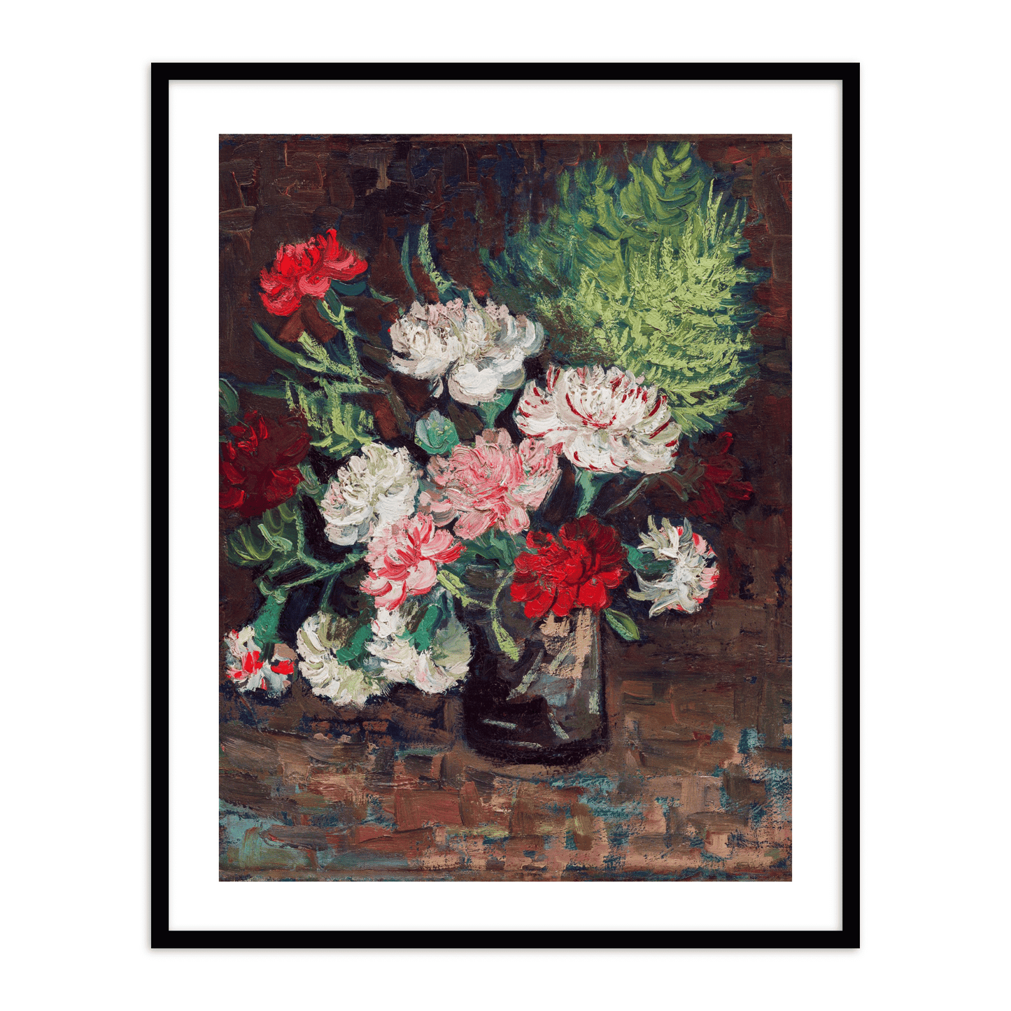 Vase with Carnations by Vincent Van Gogh Famous Painting Wall Art