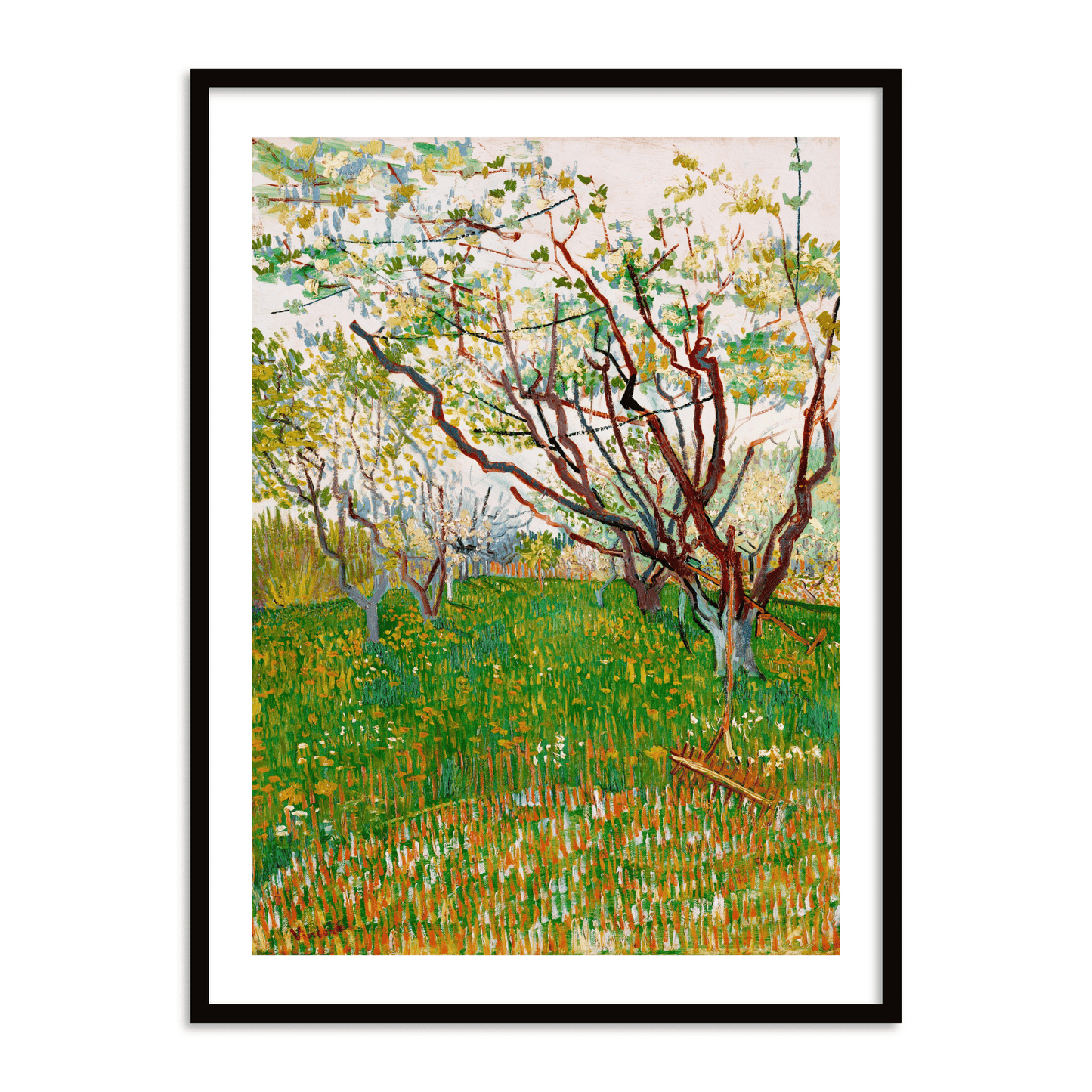 The Flowering Orchard by Vincent Van Gogh Famous Painting Wall Art