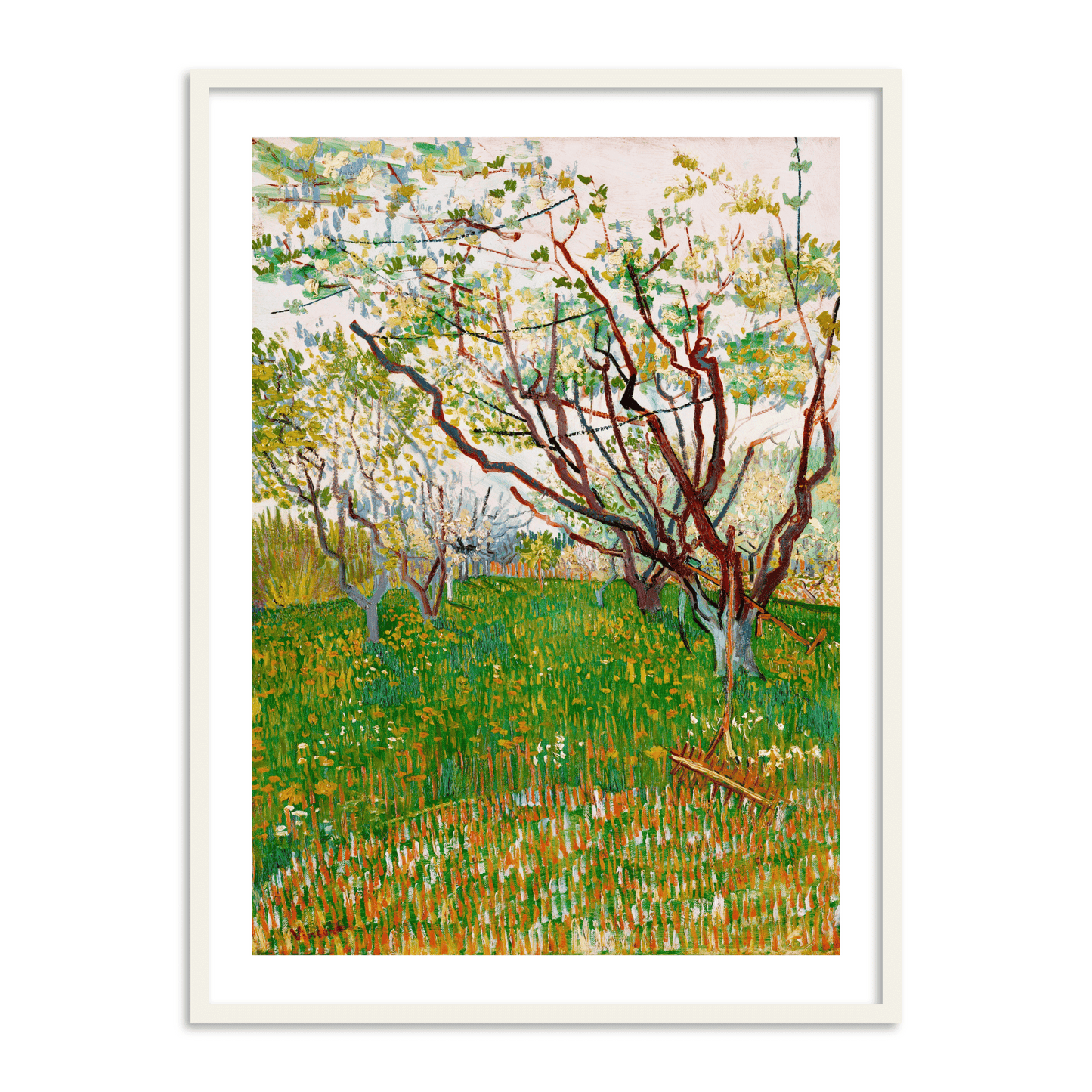 The Flowering Orchard by Vincent Van Gogh Famous Painting Wall Art