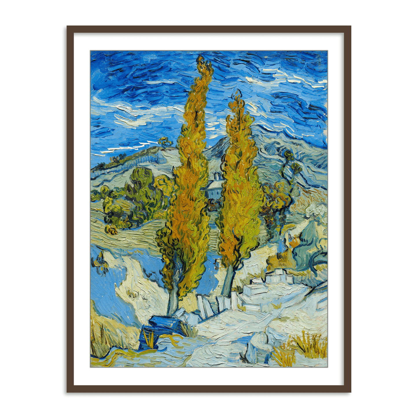 The Poplars at Saint-Rém by Vincent Van Gogh Famous Painting Wall Art