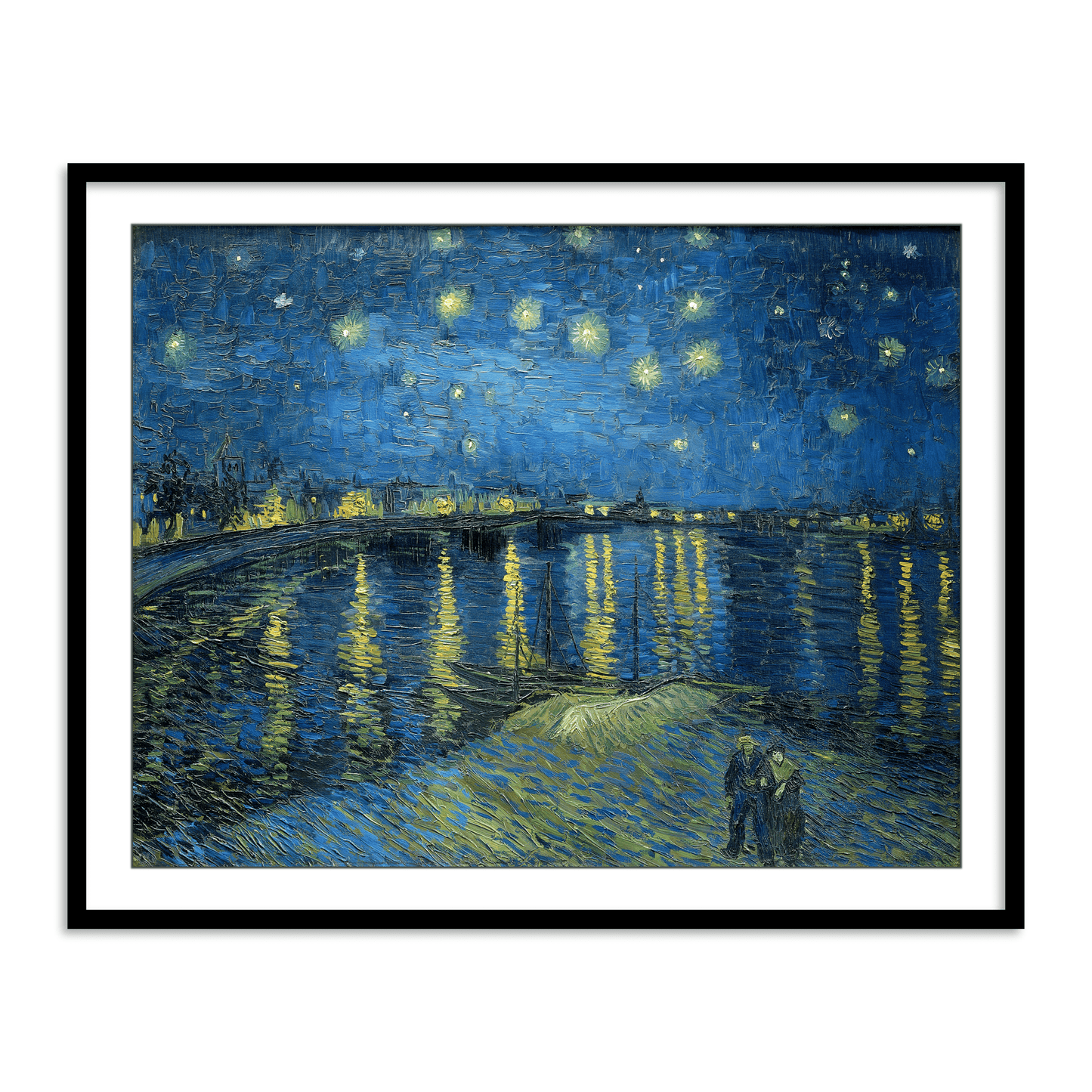 Starry Night Over the Rhone by Vincent Van Gogh Famous Painting Wall Art