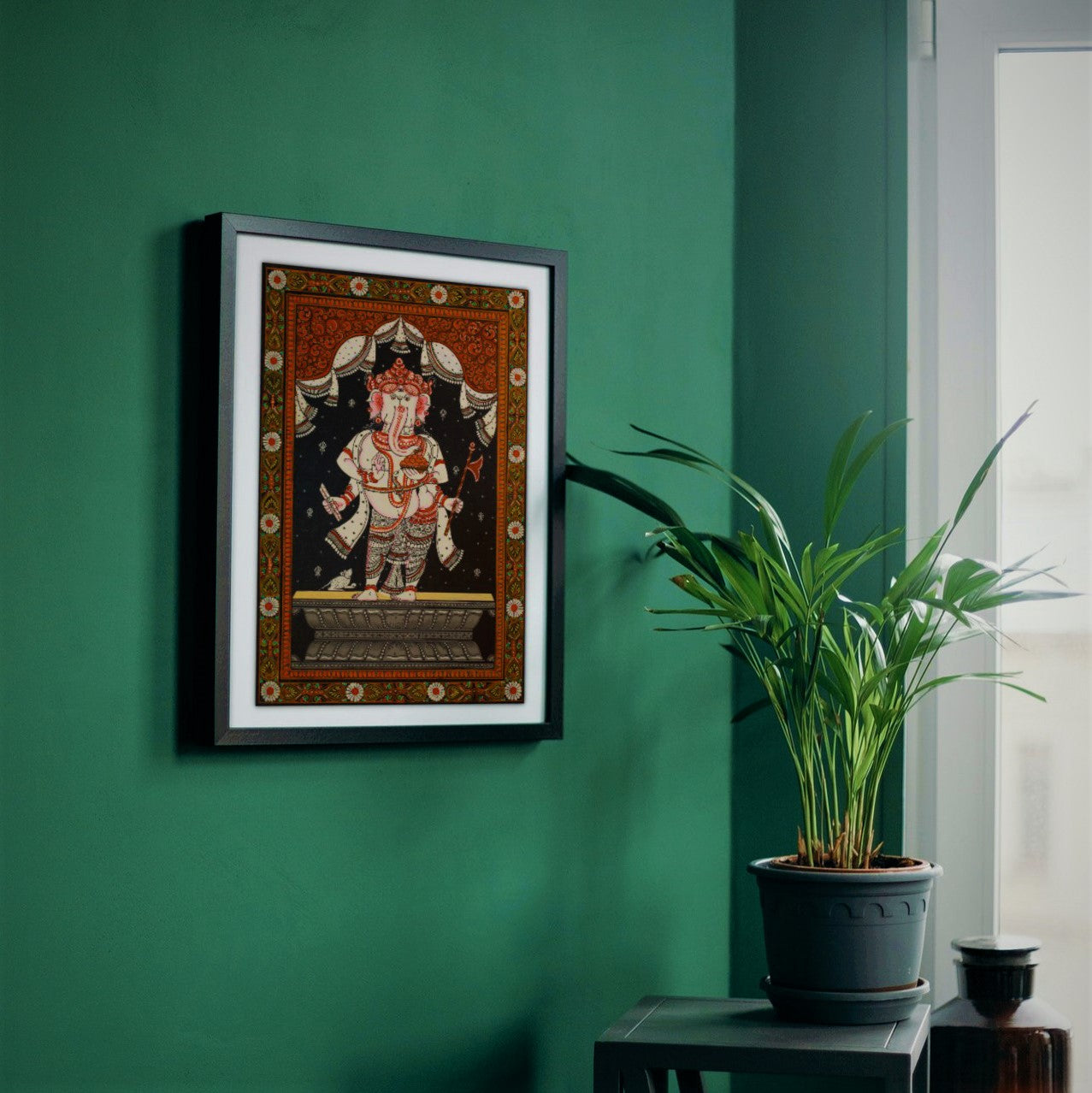 The Ganesha Art Pattachitra Painting | Pattachitra Framed Wall Art